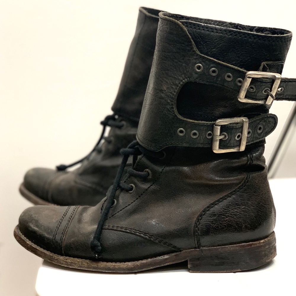 AllSaints - Damisi Black Combat Boots Size 37/US 7